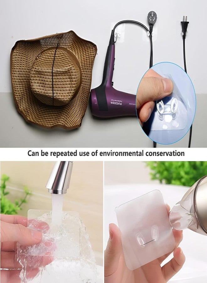 Oblivion Self Adhesive Transparent Wall Hooks - Multi-Purpose Photo Frame Hooks for Wall Without Drilling, Traditional Style Multi-Surface Damage-Free Organization (Plug Hook, Pack of 10) - Image 5